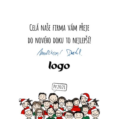 Čtvercové Vánoční přání 165