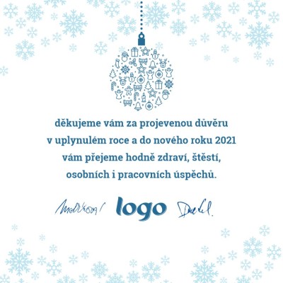 Čtvercové Vánoční přání 236